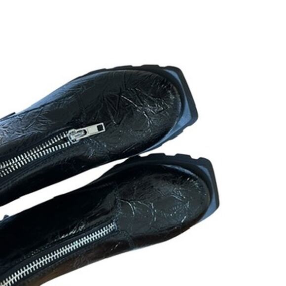 Katy Perry The Daarling Black Goth Grunge Combat Boots Zip Women’s Size 6.5M - Picture 2 of 10